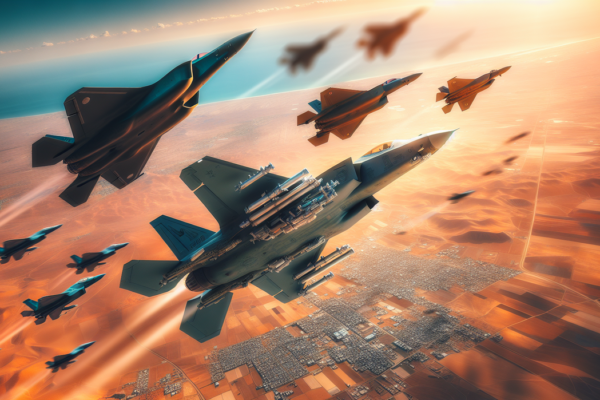 alt_text: S-400 dan F-35 beraksi di langit Timur Tengah, mencerminkan ketegangan regional terkini.