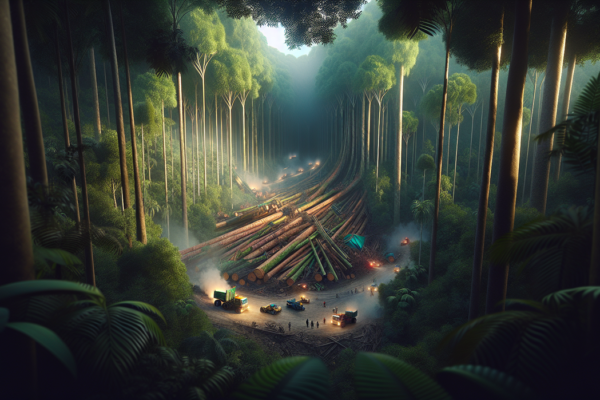 alt_text: Penebangan liar di Lamandau mengancam hutan dan ekosistemnya secara diam-diam.