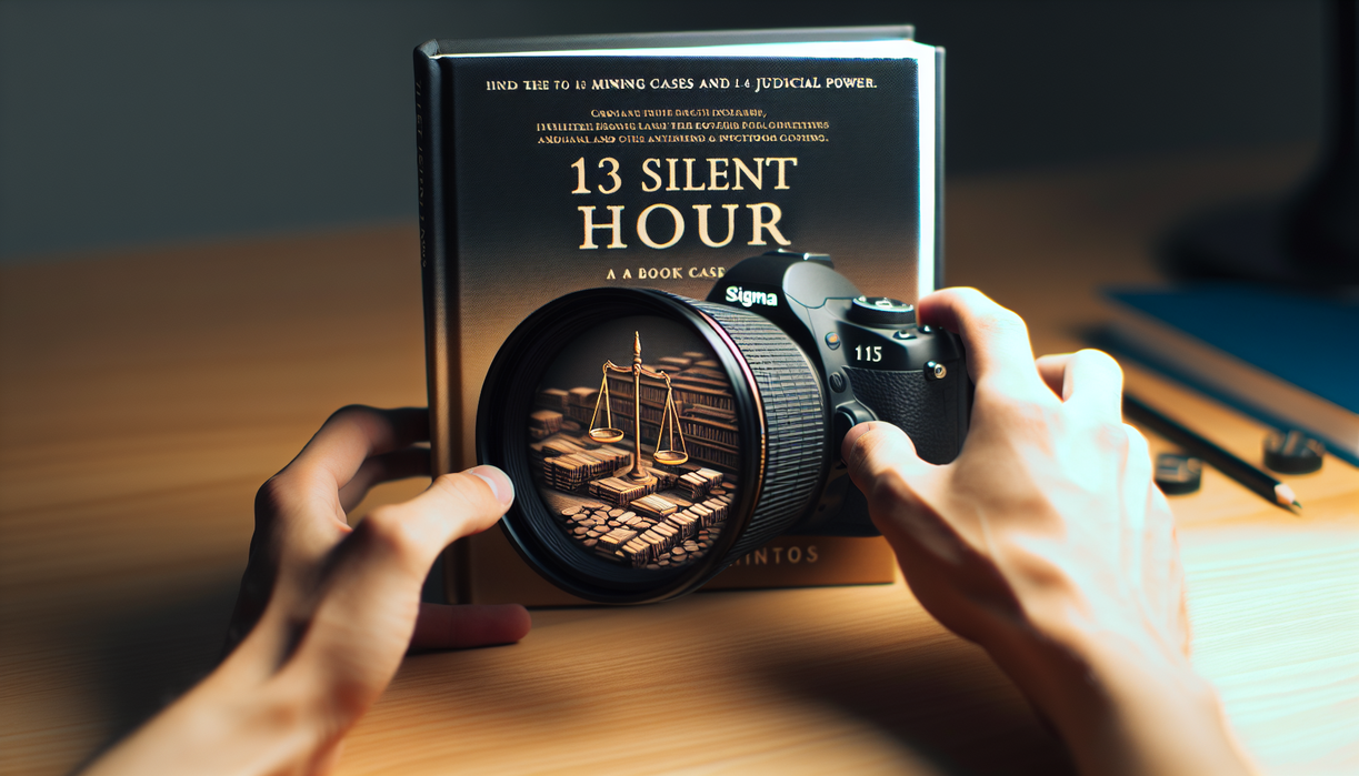 alt_text: "Sampul buku '13 Jam Sunyi', menggambarkan kasus tambang dan kekuasaan hukum."