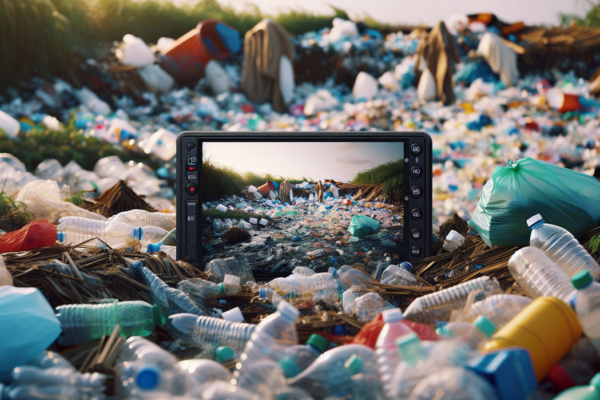 alt_text: Videografis krisis sampah plastik di Indonesia, soroti tantangan lingkungan dan solusi potensial.