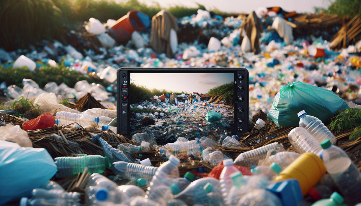 alt_text: Videografis krisis sampah plastik di Indonesia, soroti tantangan lingkungan dan solusi potensial.