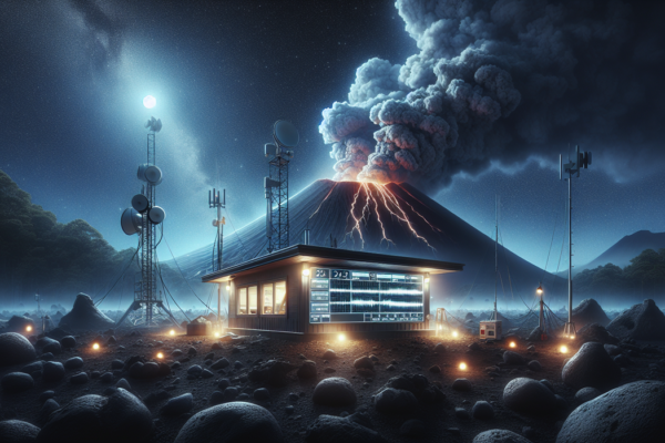 alt_text: Puncak Gunung Ruang, erupsi dramatis di atas laut Sitaro, detik-detik genting.