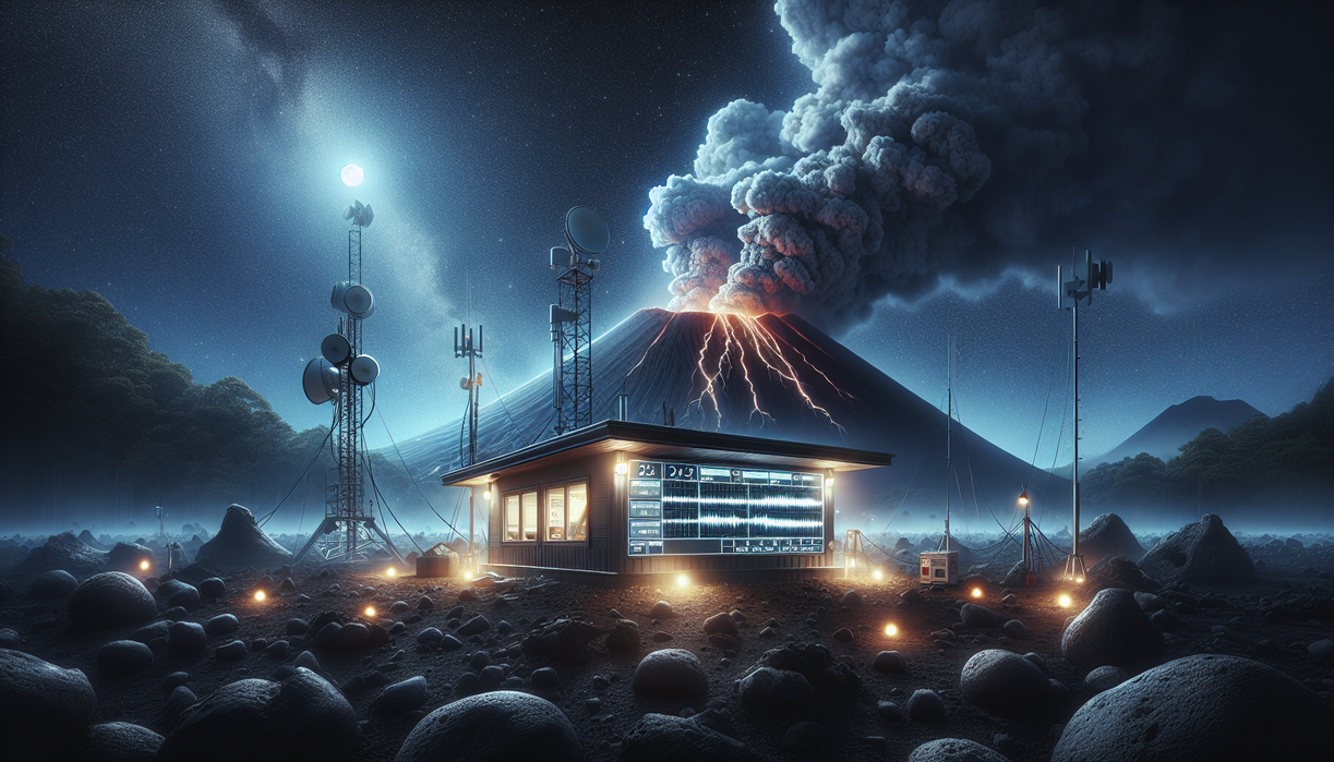 alt_text: Puncak Gunung Ruang, erupsi dramatis di atas laut Sitaro, detik-detik genting.