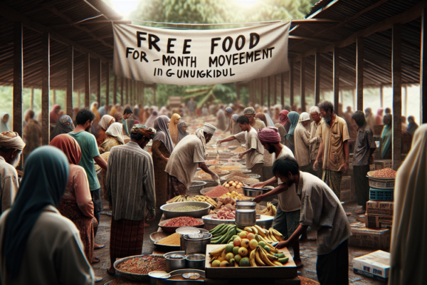 alt_text: Gerakan Bansos di Gunungkidul menyediakan makan gratis sebulan bagi masyarakat sekitar.