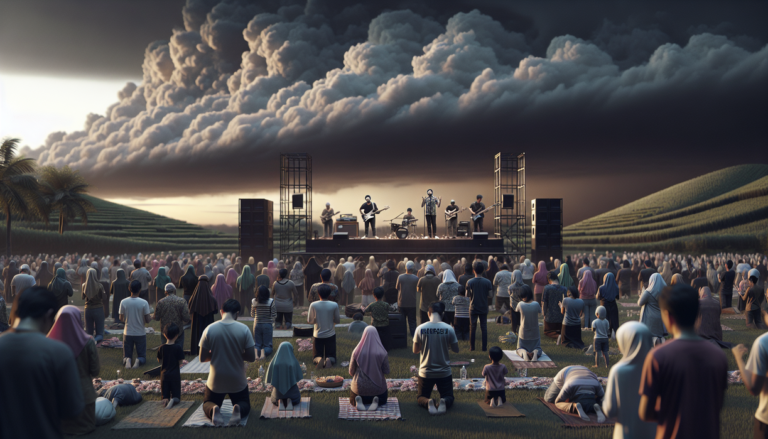 "alt_text: Kalteng Berdoa: Acara amal dengan doa untuk hujan, harapan, dan konser musik."