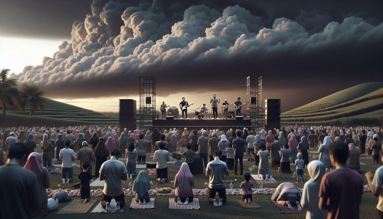 "alt_text: Kalteng Berdoa: Acara amal dengan doa untuk hujan, harapan, dan konser musik."