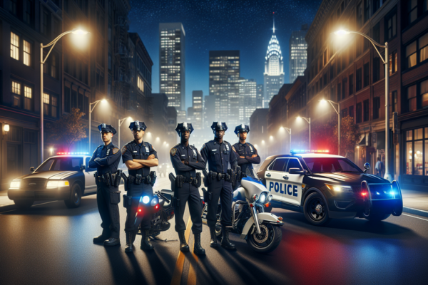 alt_text: Polisi berpatroli di Palangka Raya untuk menghentikan balap liar malam hari.