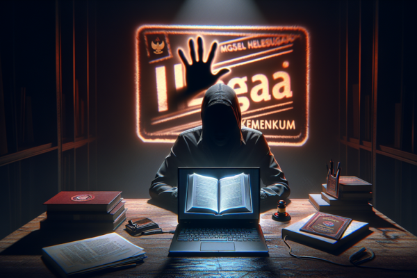 alt_text: Buku digital murah ilegal, risiko tinggi: hemat sekarang, biaya lebih besar di kemudian hari.