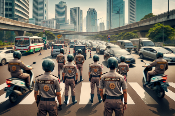 alt_text: Desain grafis menunjukkan solusi mengurai kemacetan di jembatan BKT dengan jalur baru.