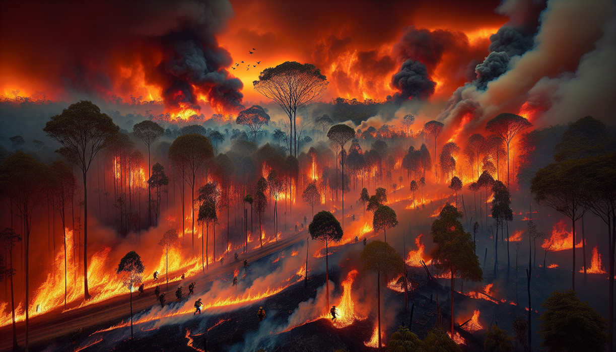 alt_text: Kebakaran hutan Kalteng 2026; asap tebal di lahan gambut, sinyal darurat lingkungan.