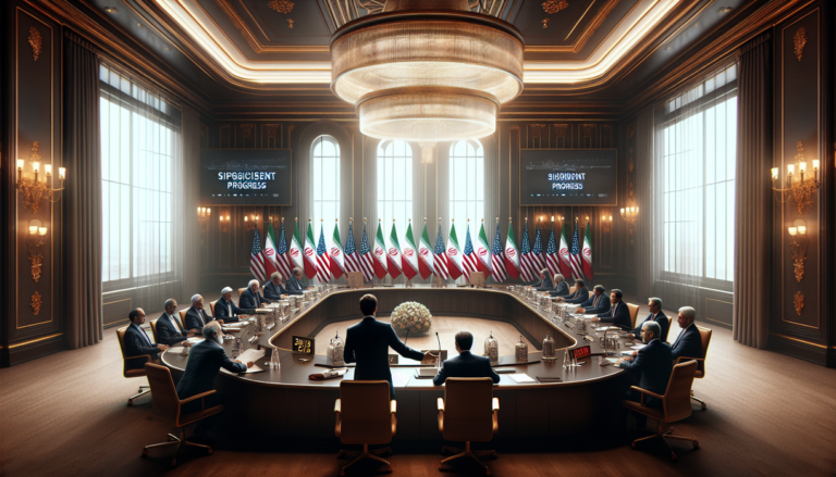 alt_text: Negosiasi AS-Iran berlatar logo Tokopedia, mencerminkan dampak ekonomi global.