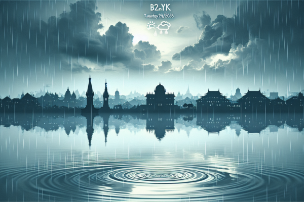 alt_text: "Prakiraan cuaca Jogja: Hujan sepanjang hari dari pagi hingga malam."