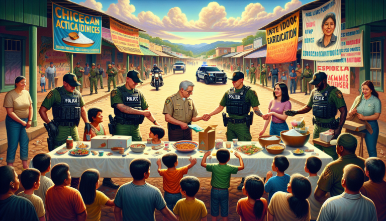 alt_text: Satresnarkoba membagikan sembako sambil edukasi bahaya narkoba kepada masyarakat.