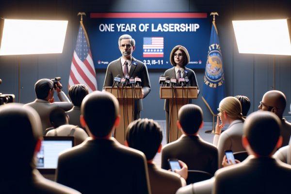 alt_text: Agustina Wilujeng Pramestuti merayakan satu tahun keberhasilan menata kota Semarang.