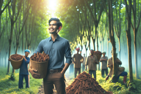 alt_text: Usaha kuliner bangkit kembali dengan produk kulit kayu manis setelah bencana melanda.