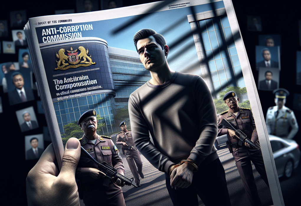 "alt_text": "Ilustrasi korupsi kuota haji yang mencemari kesucian ibadah."