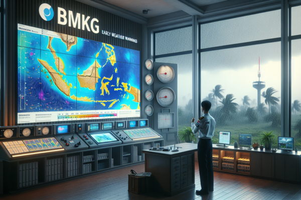 alt_text: Gambar menunjukkan kota di bawah awan gelap dengan hujan lebat yang diantisipasi pada hari Rabu.