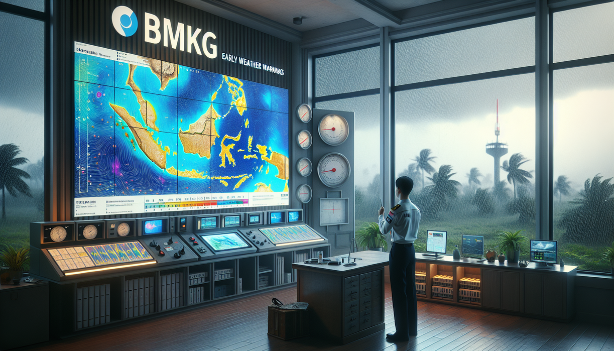 alt_text: Gambar menunjukkan kota di bawah awan gelap dengan hujan lebat yang diantisipasi pada hari Rabu.