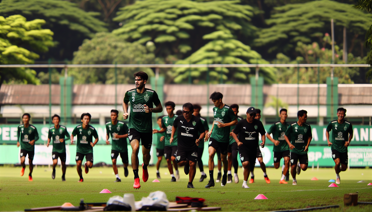 alt_text: Poster dengan tema PSS Sleman, teknologi sains sepakbola, dan teknik pemulihan fisik.
