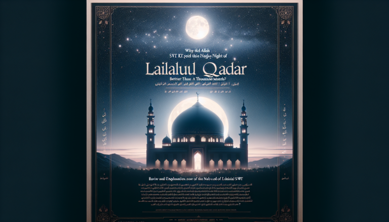 alt_text: Poster acara "Tausyiah Lailatul Qadar dan Rahasia Malam Tersembunyi" dengan detail waktu dan tempat.