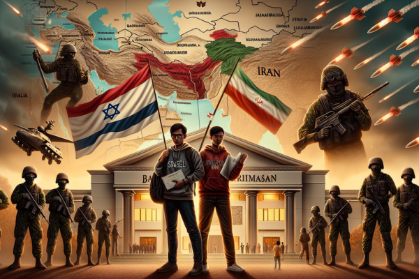 "Mahasiswa Banjarmasin protes atas ketegangan di Timur Tengah."