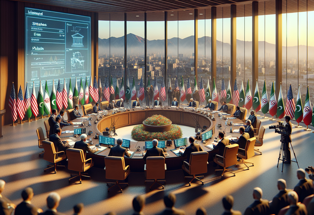 alt_text: Pertemuan diplomatik di Islamabad fokus pada strategi pemasaran damai antar negara.