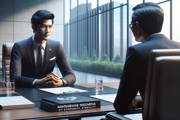 alt_text: "Diskusi tentang kesiapan Indonesia menghadapi bantuan IMF dengan fokus pada kemandirian ekonomi."