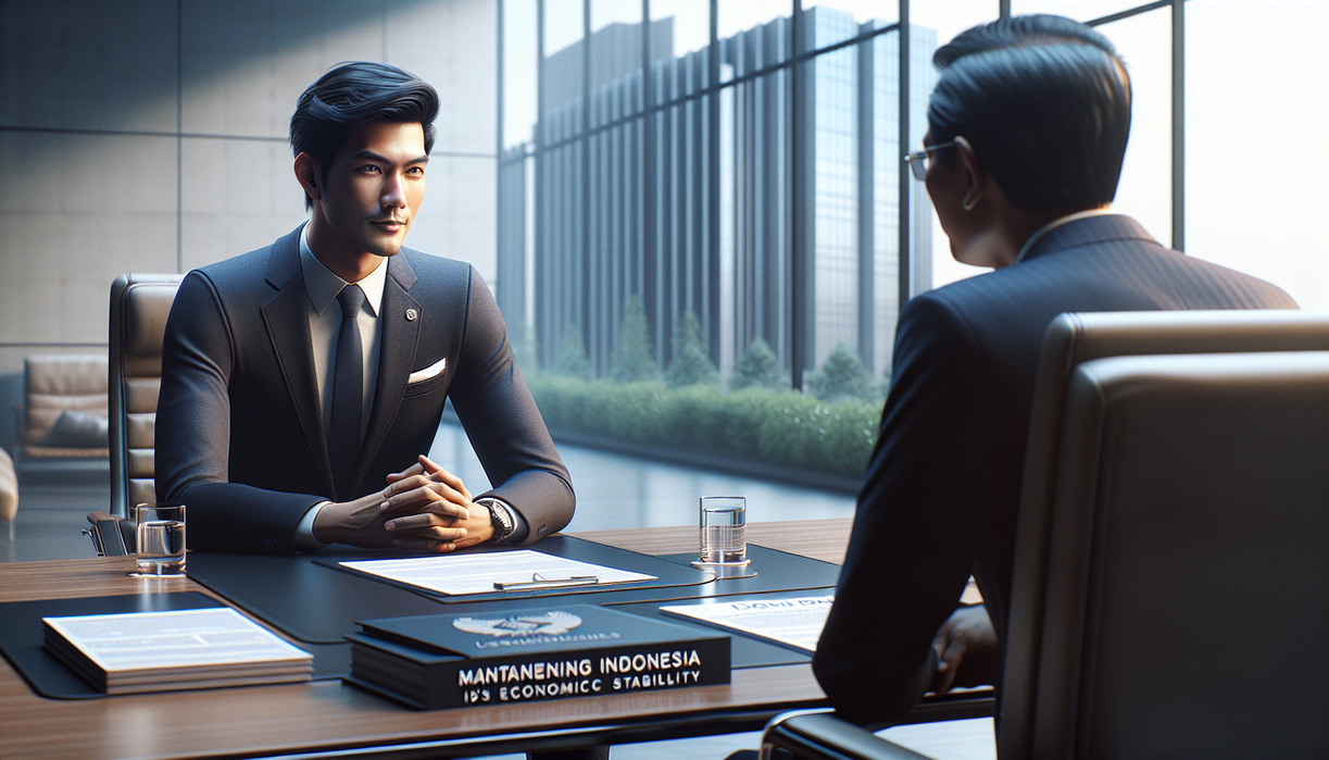 alt_text: "Diskusi tentang kesiapan Indonesia menghadapi bantuan IMF dengan fokus pada kemandirian ekonomi."