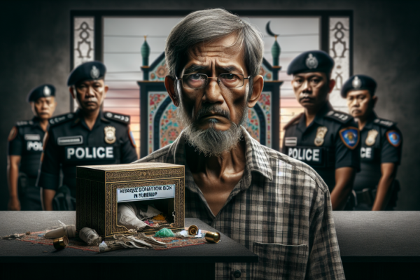 alt_text: Pencurian kotak amal masjid: refleksi masalah sosial masyarakat kita.