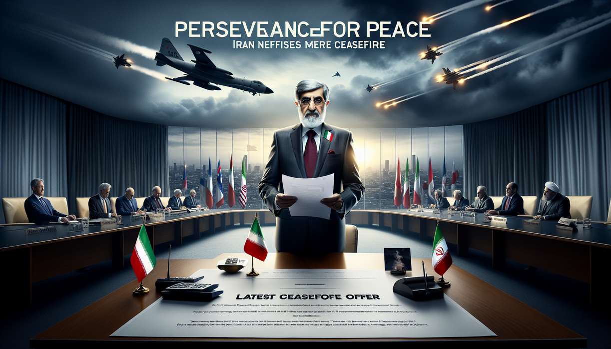 ```alt_text Iran menyerang, gencatan senjata berlangsung, Trump menunjukkan kemarahan terhadap situasi ini. ```