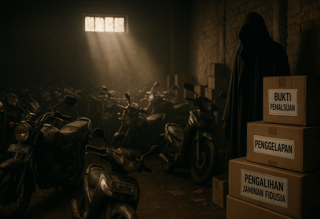 alt_text: Ribuan motor ilegal tersimpan di gudang Indobike Dua Enam, menanti investigasi.