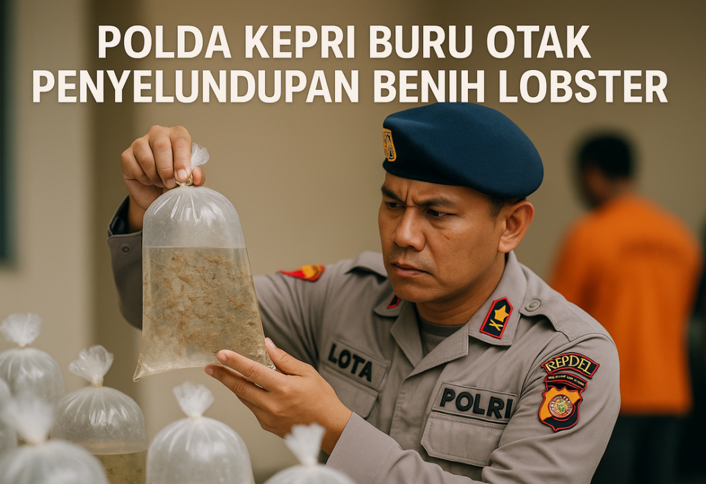 alt_text: Petugas Polda Kepri menyelidiki dalang di balik penyelundupan benih lobster ilegal.