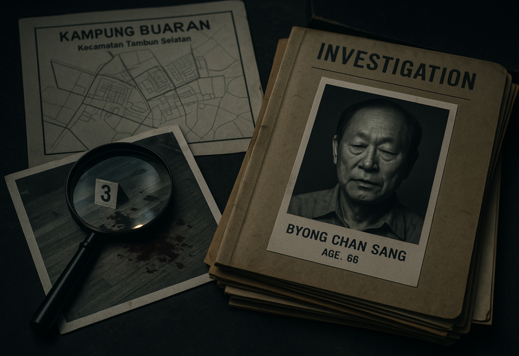 **alt_text:** Gambar ilustrasi konspirasi uang berdarah dengan latar es dan tema misteri yang gelap.