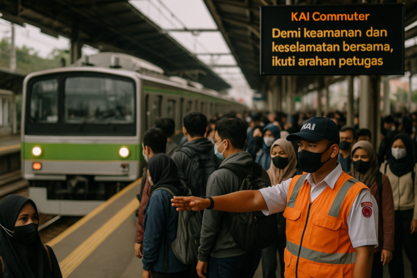 KRL Green Line Tanah Abang–Rangkasbitung kembali beroperasi normal setelah aksi demo mereda.