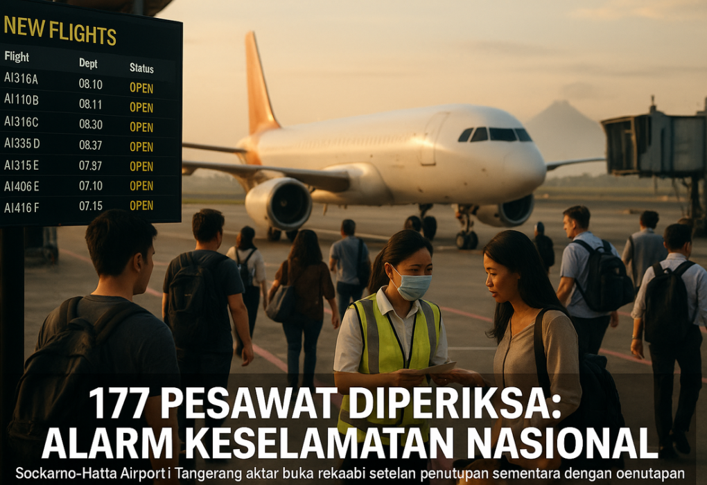 Pemeriksaan 177 pesawat untuk memastikan standar keamanan terpenuhi, tanggap darurat nasional.
